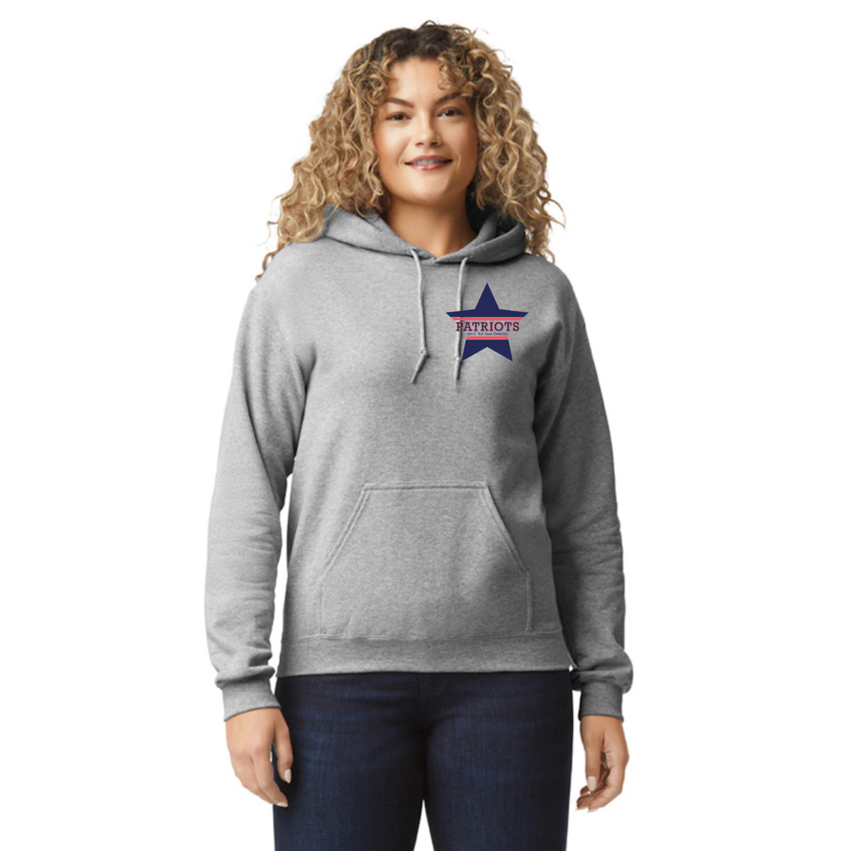 Hawk Elementary - Patriots Buddies - Front/Back - Adult Unisex Hoodie
