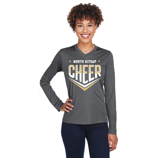 NK Cheer Performance V Neck Long Sleeve - Womens