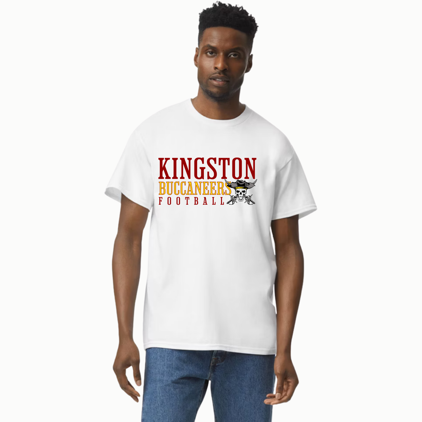Kingston Bucs Football - Heavy Cotton Tshirt - Unisex