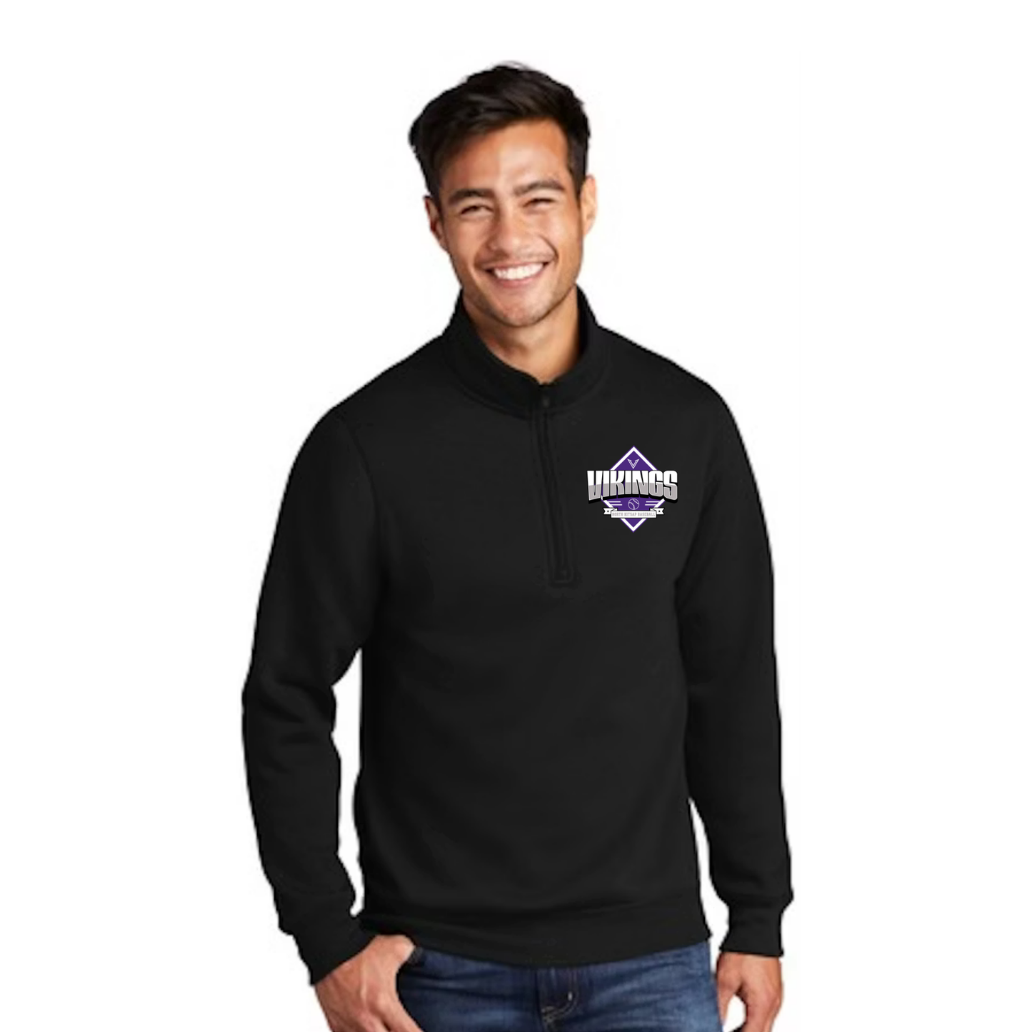 *NEW* NK Viking Baseball - Unisex Core Fleece 1/4-Zip Pullover Sweatshirt