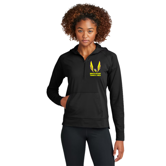 Vikings T&F - Volt Logo - Women's Sport-Wick Stretch 1/2-Zip Hoodie