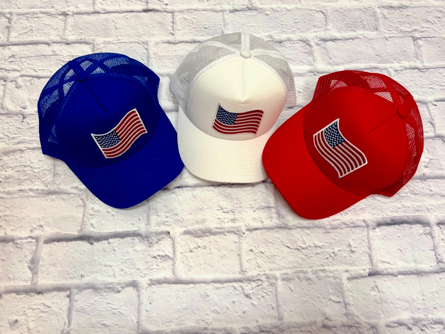 Red, White, Blue Flag Foam Trucker Hat