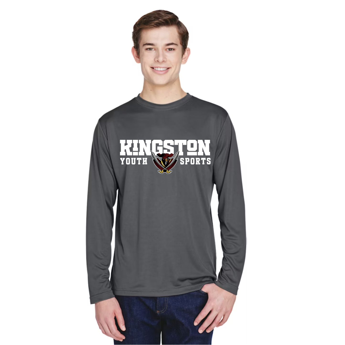 *NEW* Kingston Banner Logo - Athletic Long Sleeve - Adult