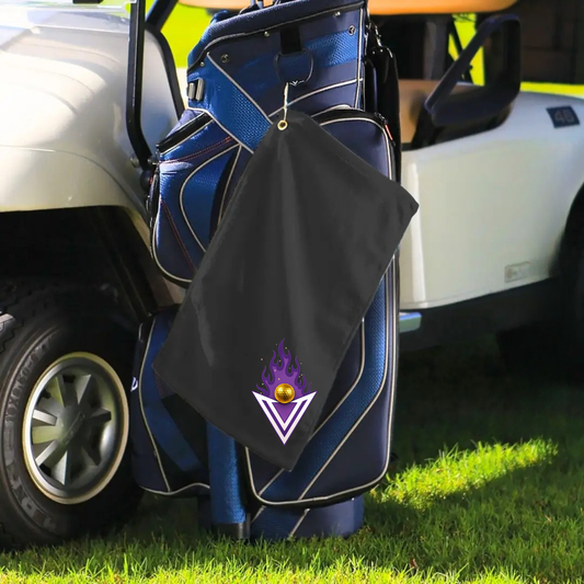 Velour Fingertip Golf Towel: Corner Grommet & Hook