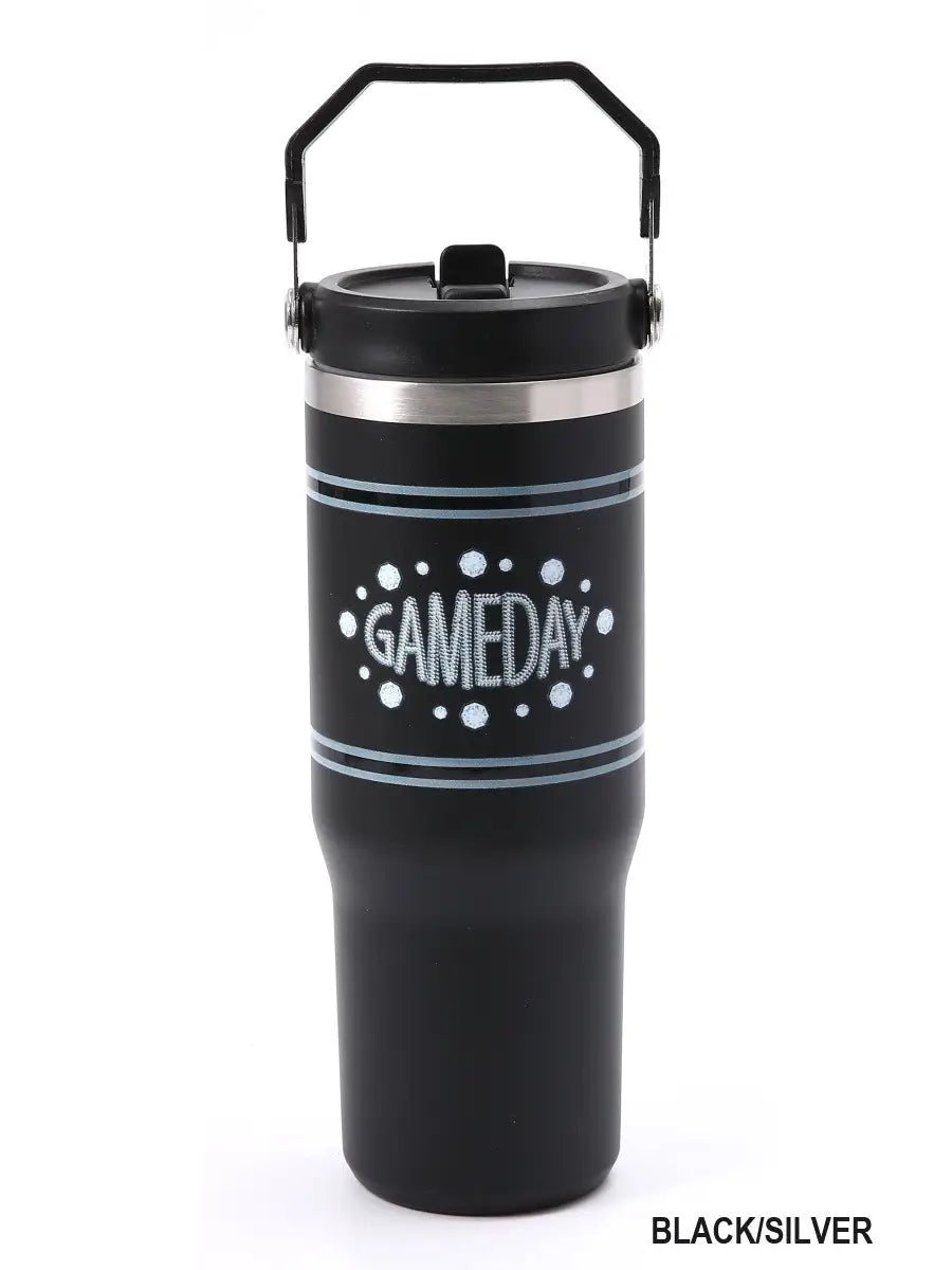 Game Day 30oz Stainless Steel Flip Straw Tumbler