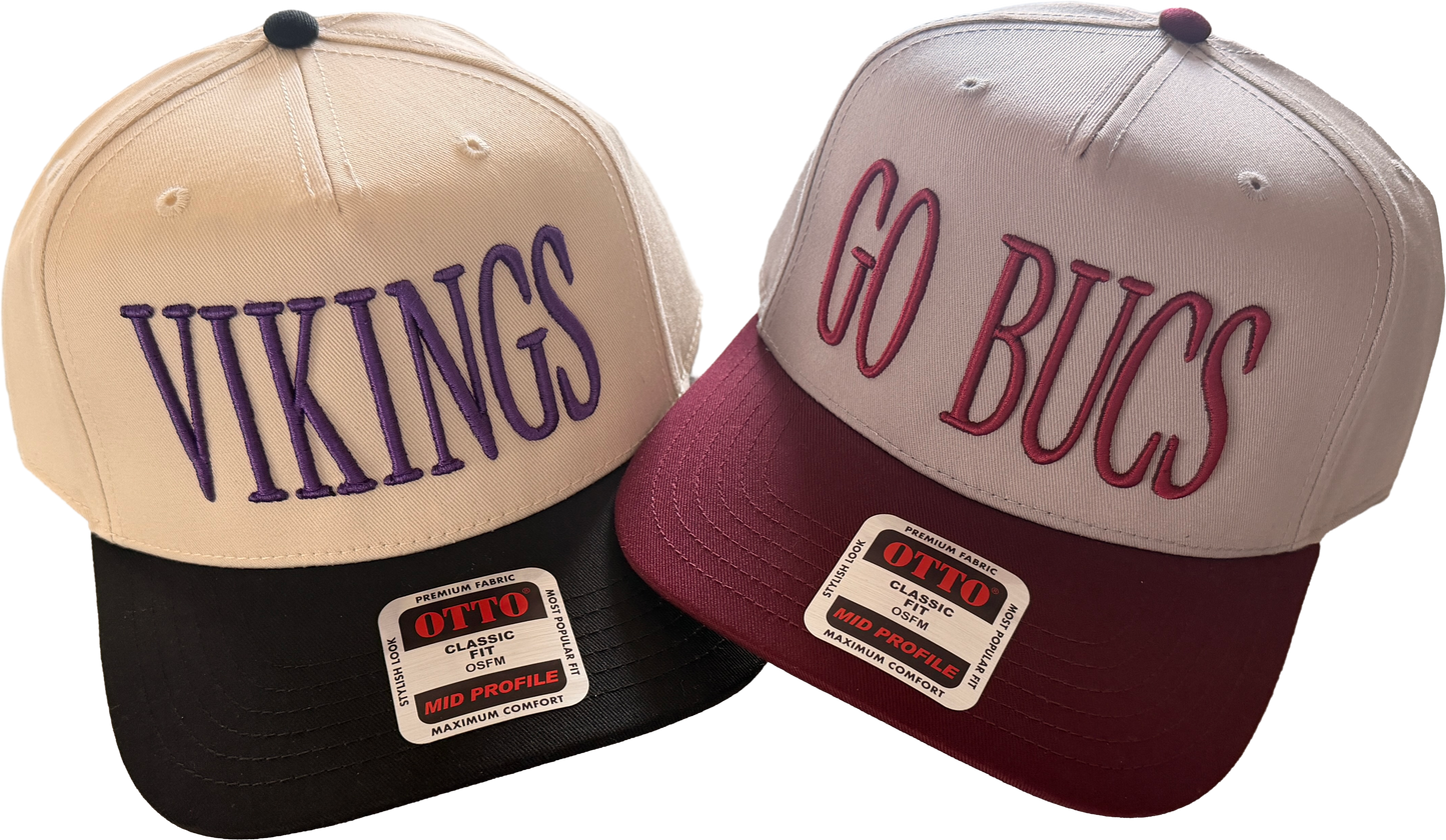 Puff 3D Embroidery Trucker Hat - Two Tone SnapBacks
